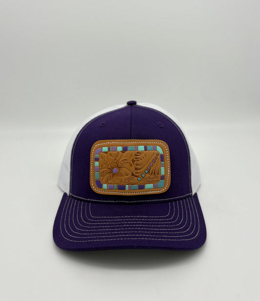McIntire Saddlery Purple & White Patch Cap