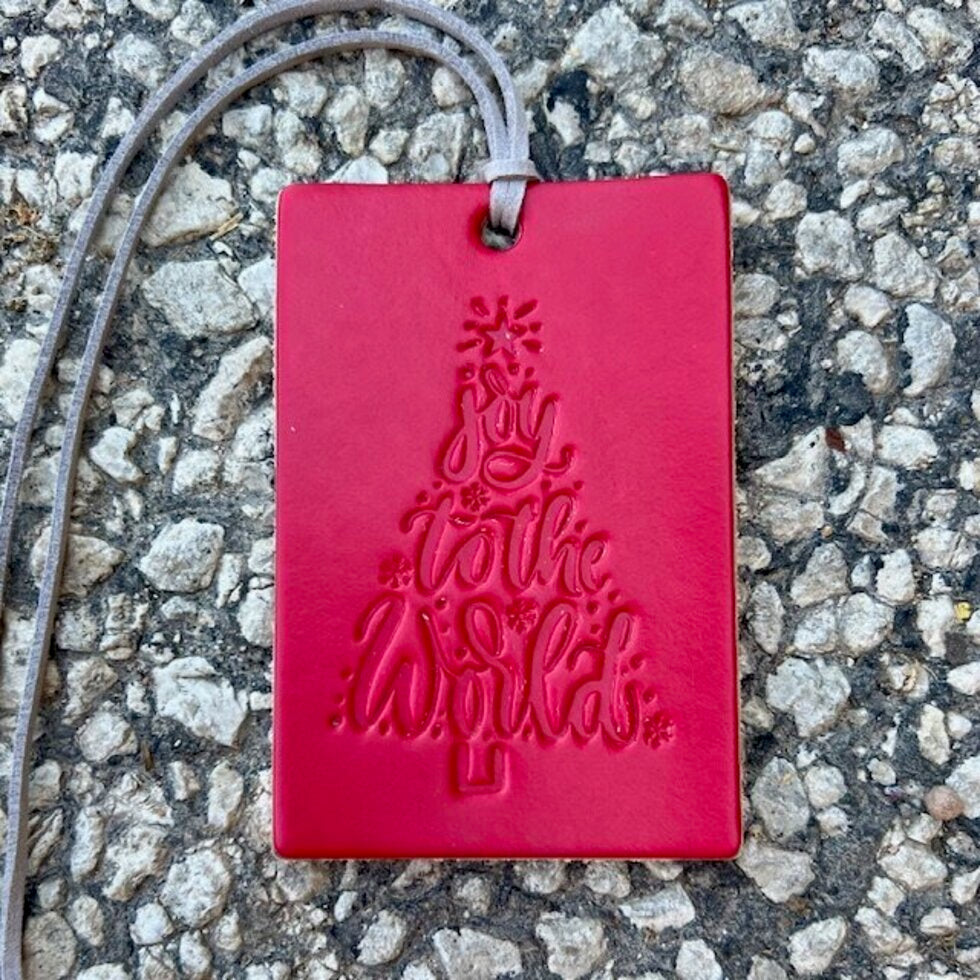 Callahan Leather Co. Rectangle Joy to the World Freshie