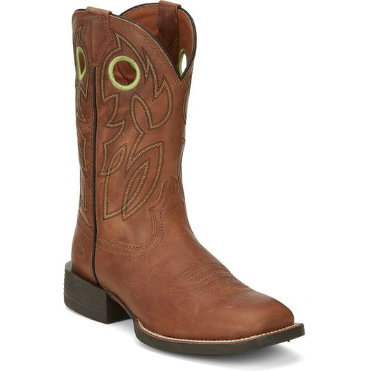 Justin Boots Bowline 11" Hazel Brown Western Boot