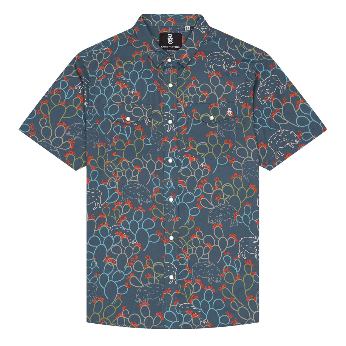 Raised By Coyotes Javelina Paradise Short Sleeve Pearl Snap Shirt