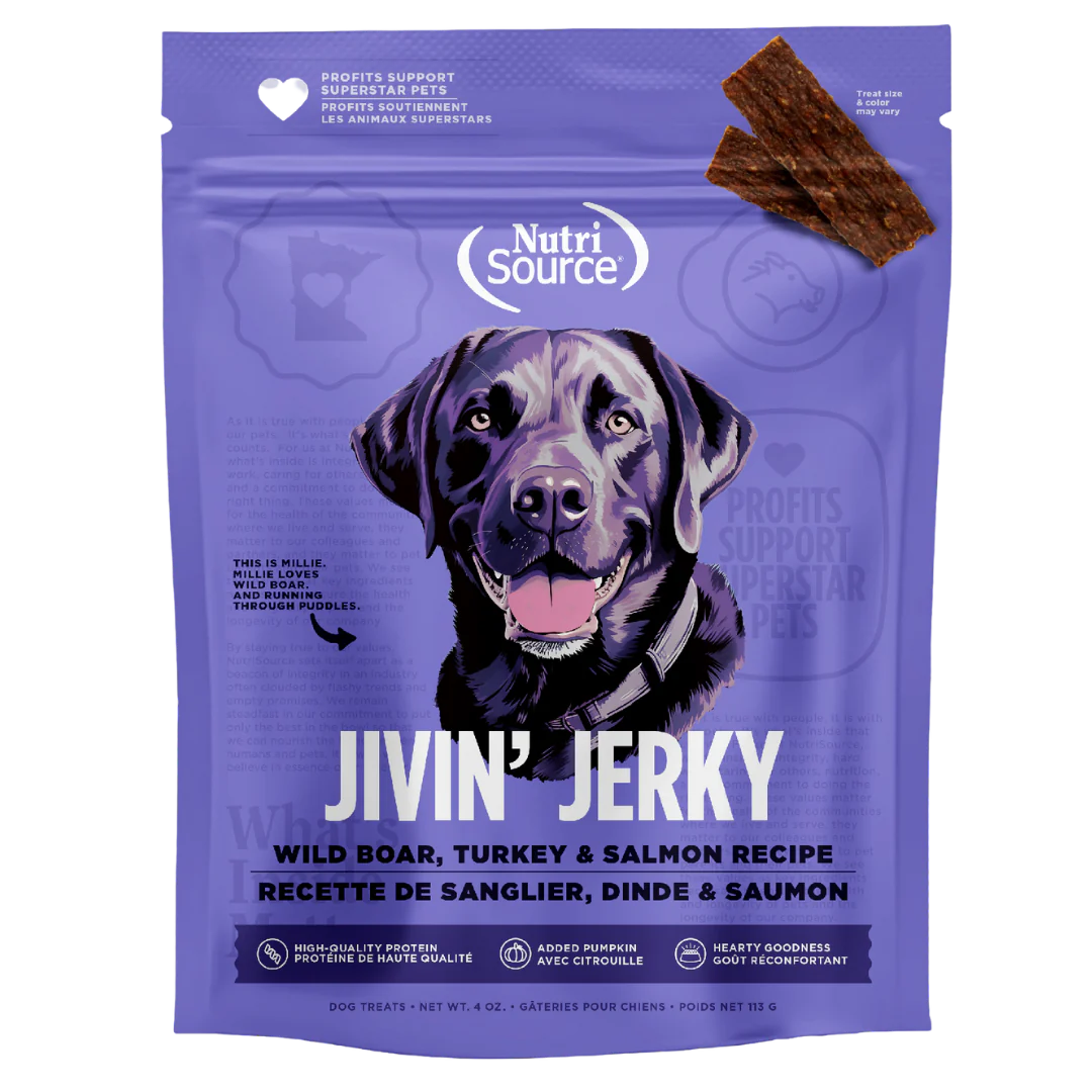 Nutrisource Wild Boar, Turkey & Salmon Jivin' Jerky
