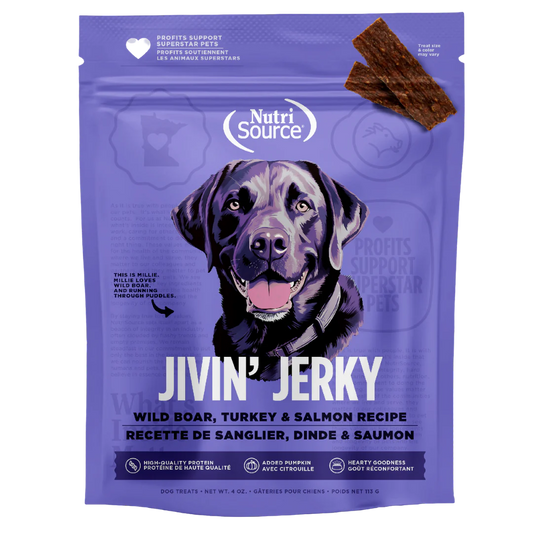 Nutrisource Wild Boar, Turkey & Salmon Jivin' Jerky
