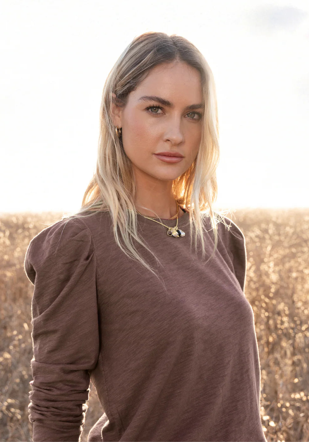 Dylan Jules Top in Brown