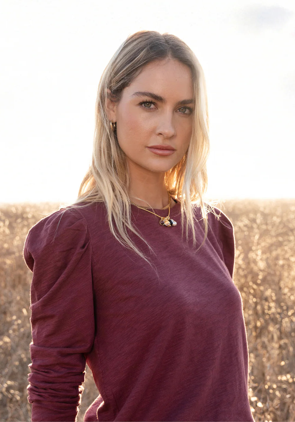 Dylan Jules Top in Mulberry