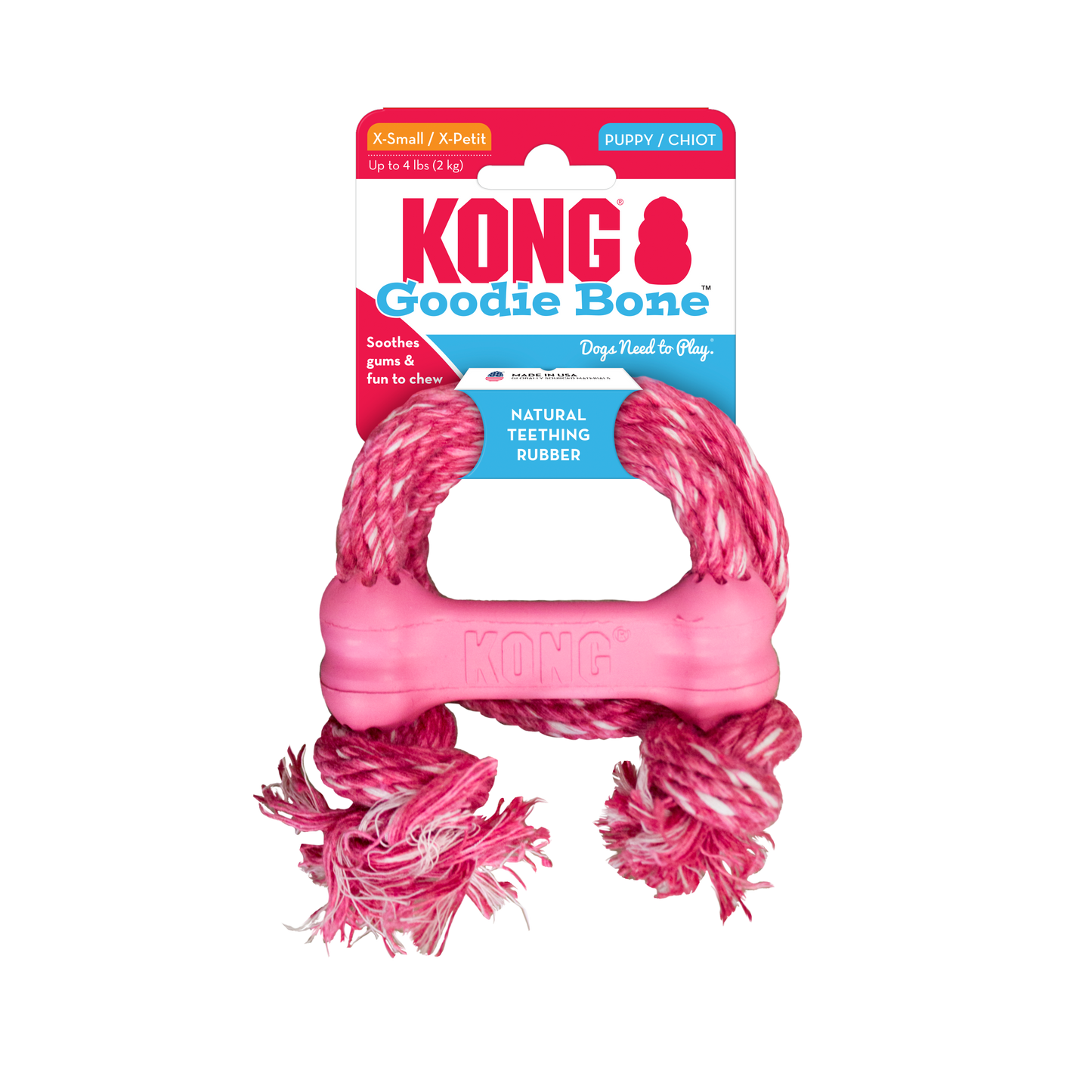 Kong Puppy Goodie Bone with Rope