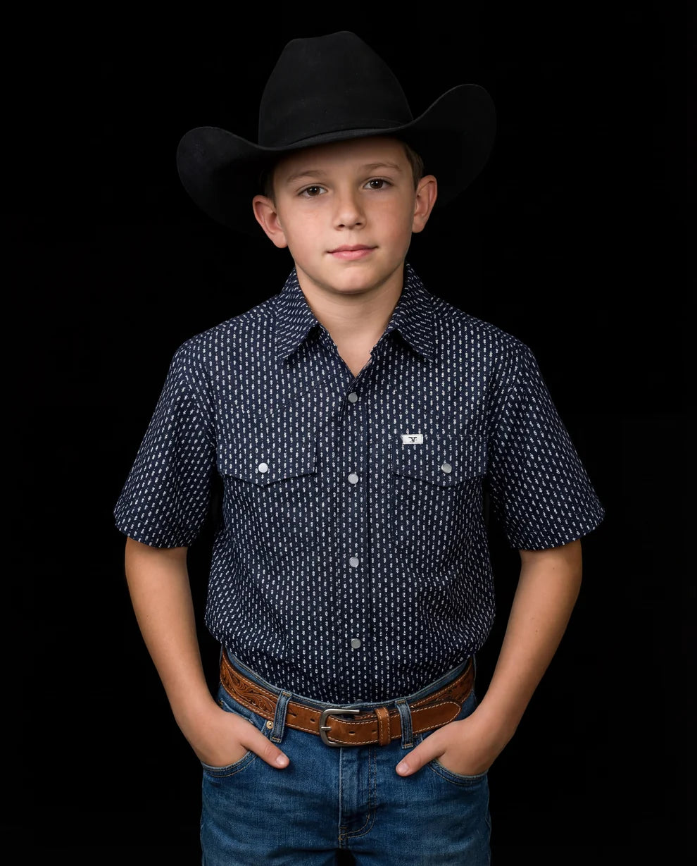 Ferrell Brand Kid's Cash Short Sleeve Pearl Snap
