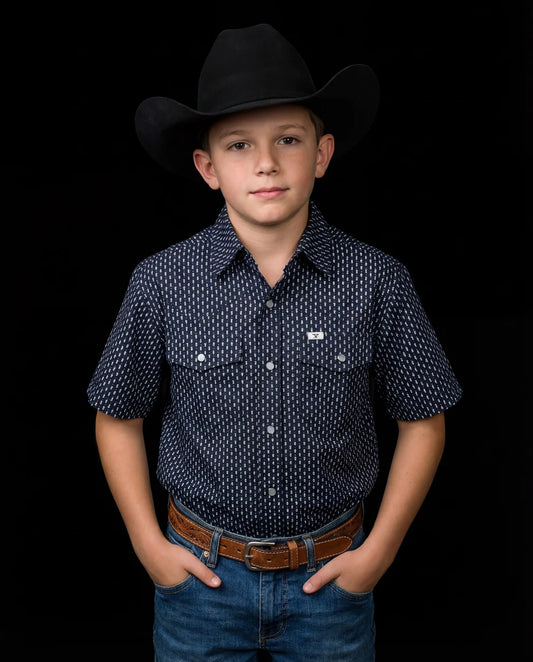 Ferrell Brand Kid's Cash Short Sleeve Pearl Snap