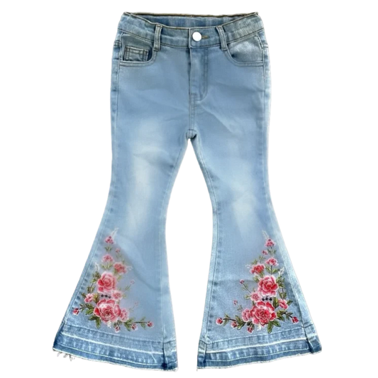 Shea Baby Floral Boot Flare Denim Jeans