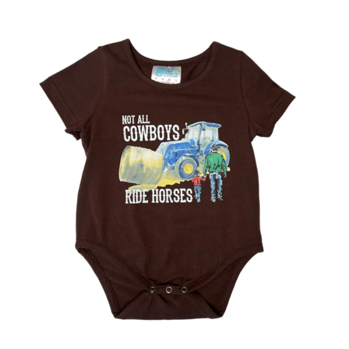 Shea Baby Not All Cowboys Ride Horses Onesie