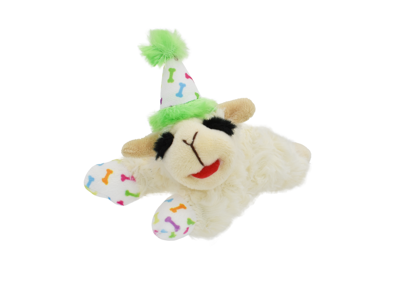 Multipet Lamb Chop with Birthday Hat Dog Toy