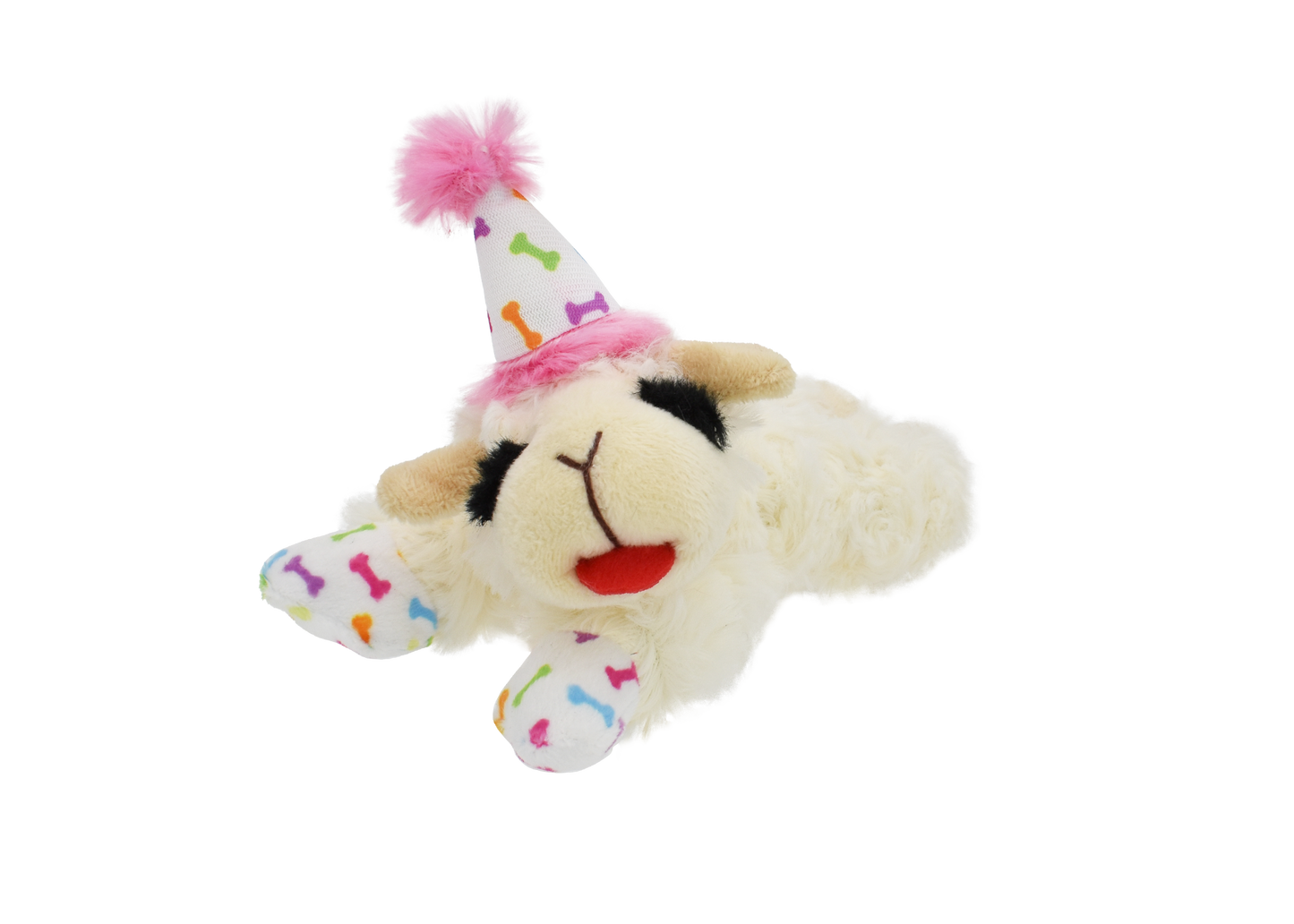 Multipet Lamb Chop with Birthday Hat Dog Toy