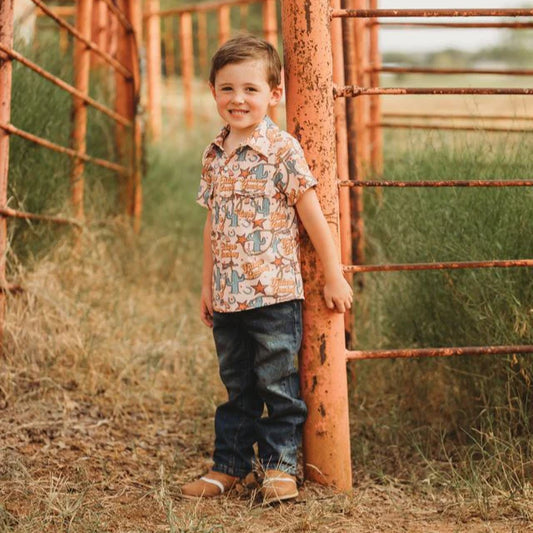 Shea Baby Future Cowboy Short Sleeve Pearl Snap Shirt