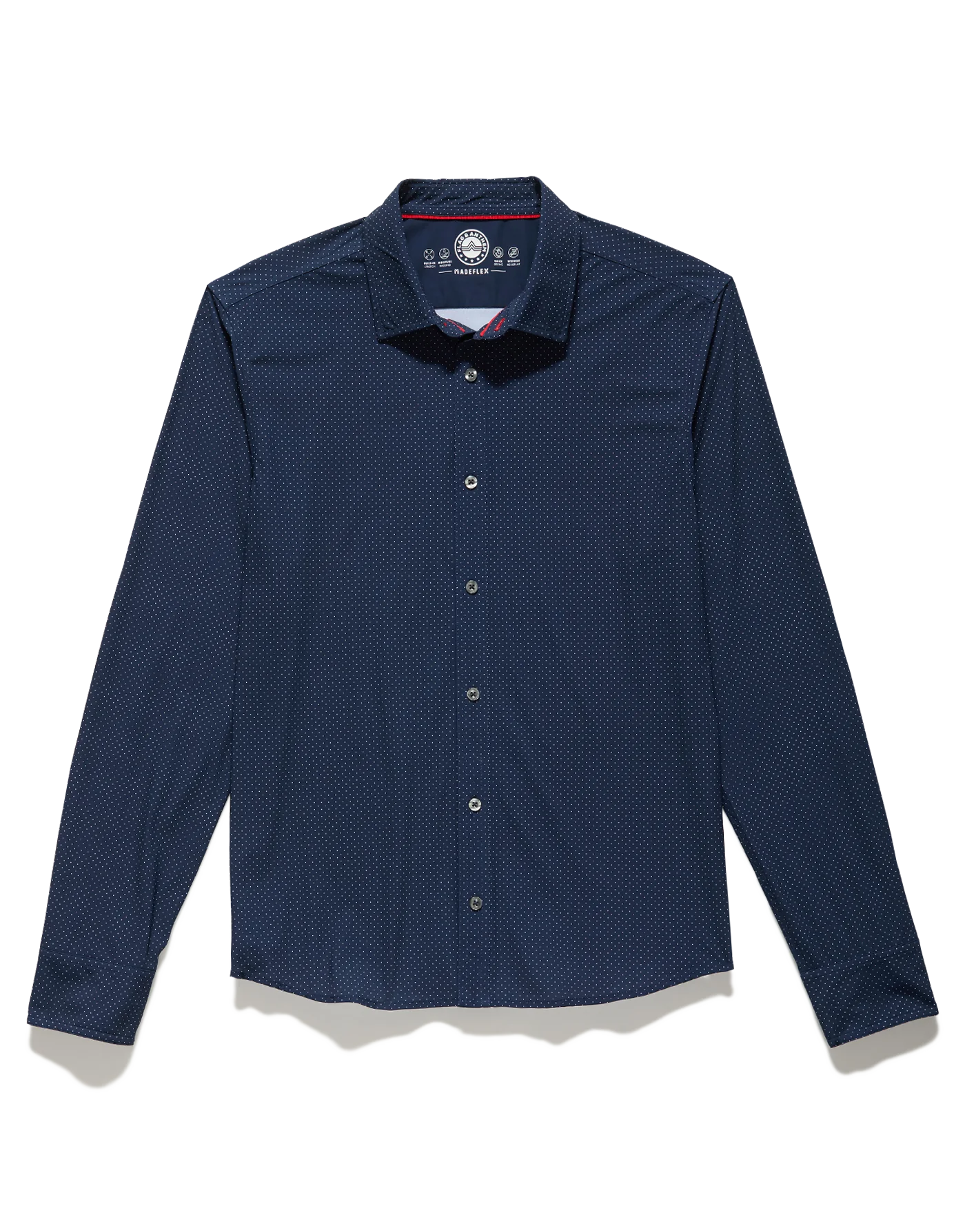 Flag & Anthem Madeflex Journey Stretch Shirt in Navy Dot