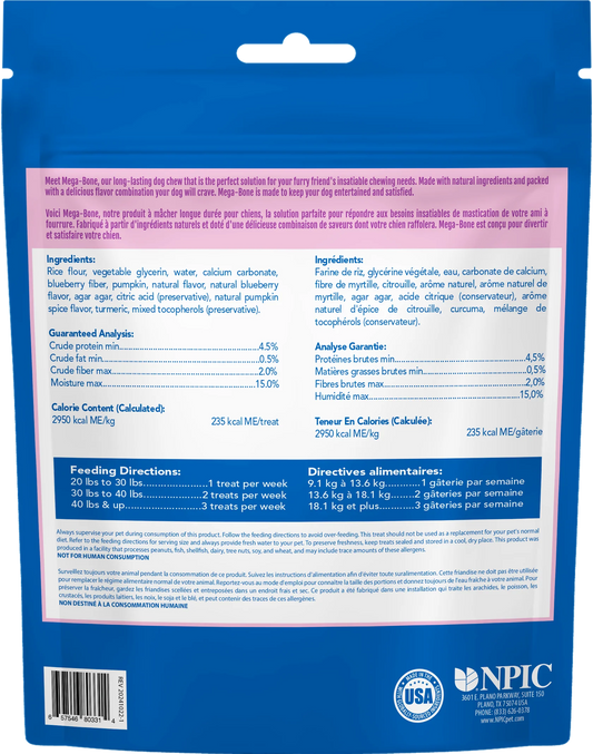 N-Bone Mega-Bone Long-Lasting Chew-Blueberry Pumpkin Muffin Flavor