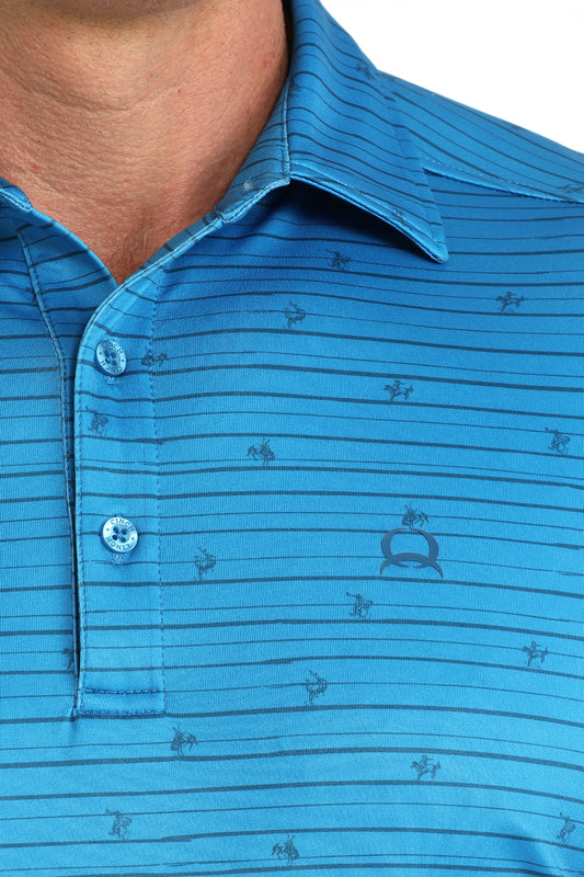 Cinch Arenaflex Broncs & Stripes Polo Shirt