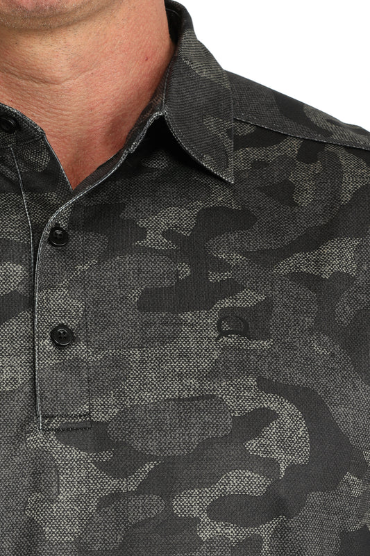 Cinch Black Camo ArenaFlex Polo