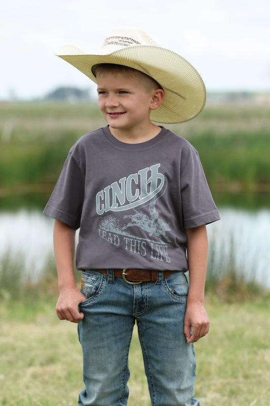 Cinch Boy's Charcoal Graphic T-Shirt