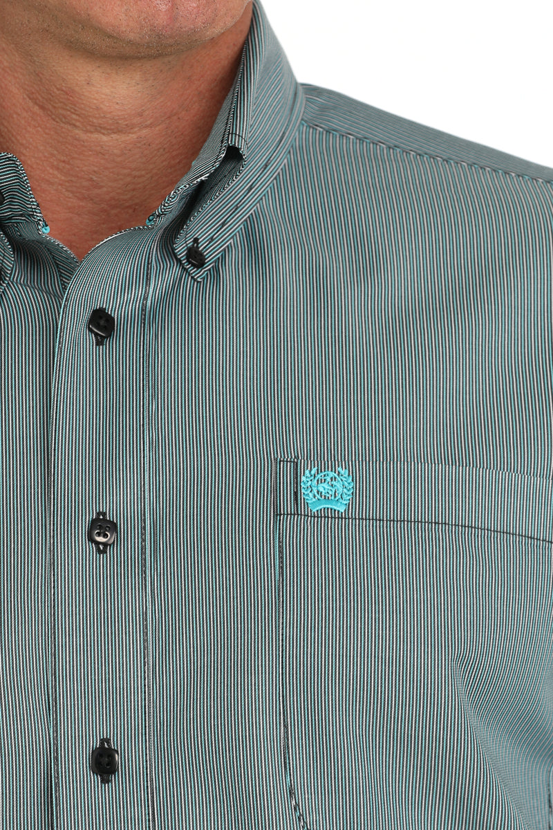 Cinch Tencel™ Striped Black Button-Down Western Shirt