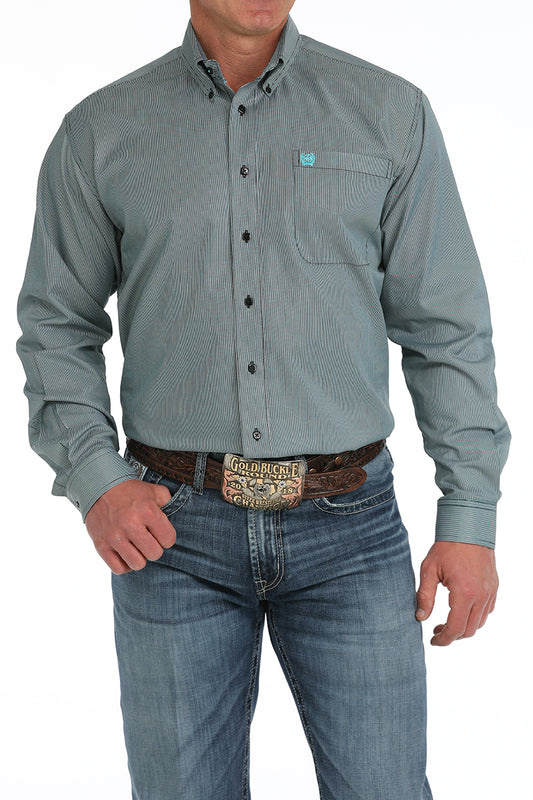 Cinch Tencel™ Striped Black Button-Down Western Shirt