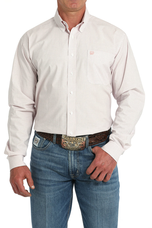 Cinch White Plaid Button-Down Western Shirt