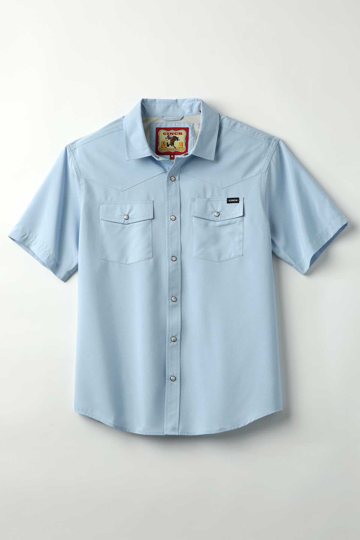 Cinch Men's Arenaflex Camp Shirt in Light Blue