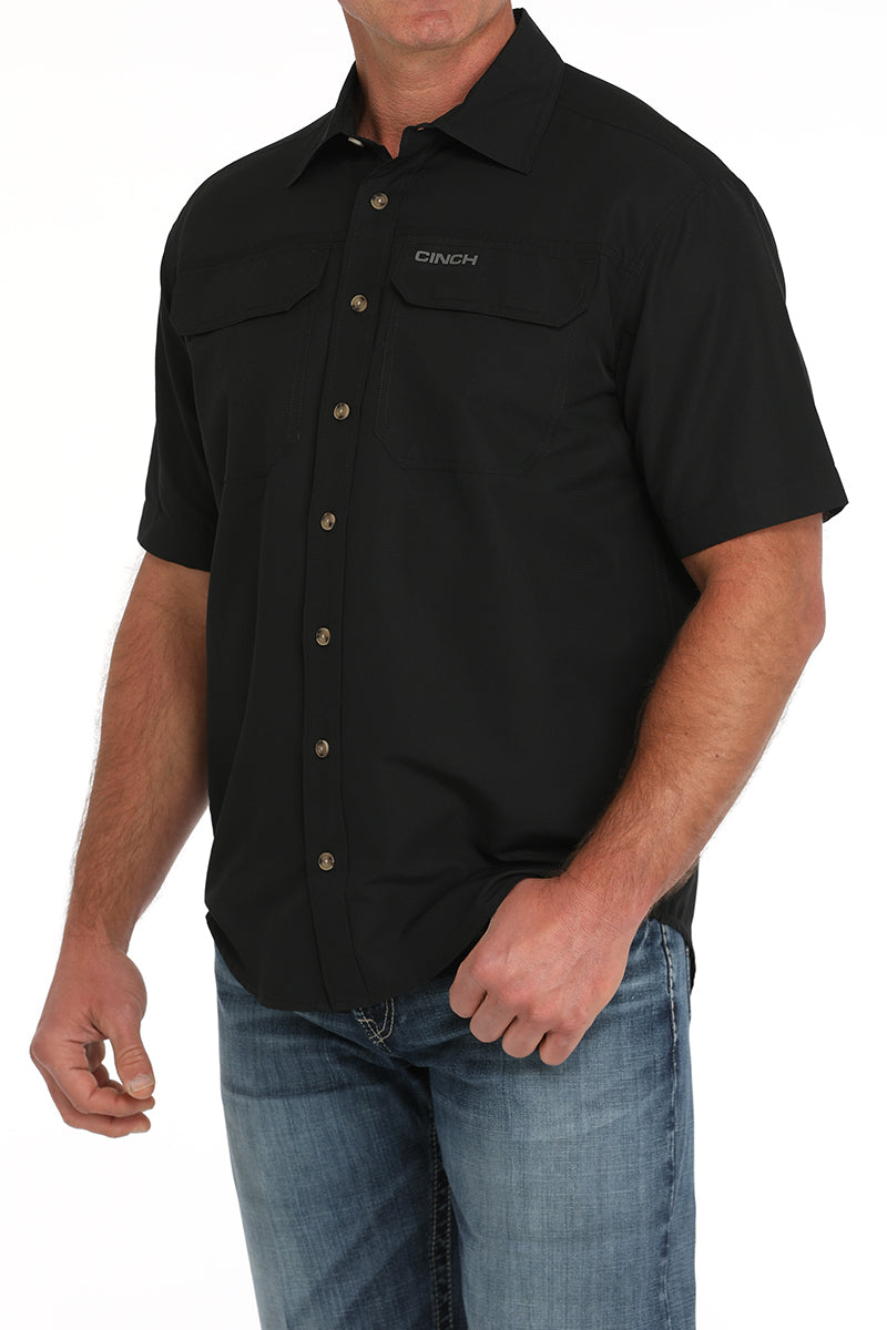 Cinch Short Sleeve Black ArenaFlex Shirt