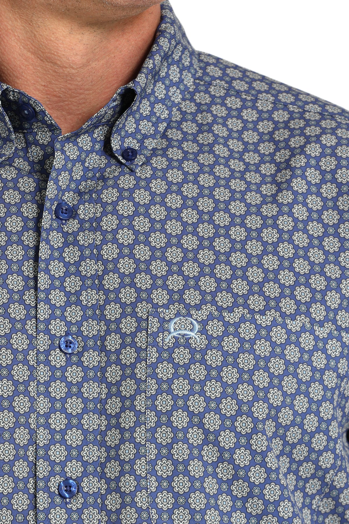 Cinch Men's ArenaFlex Dark Cornflower Geo Western Shirt