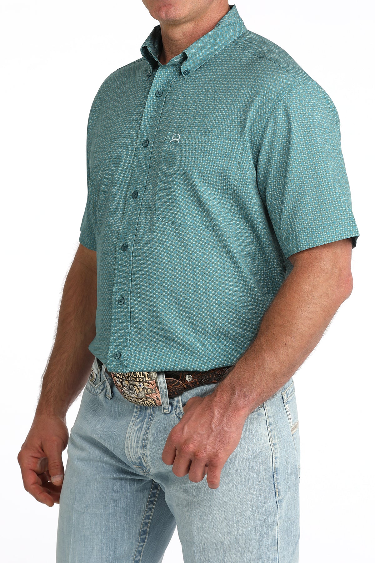Cinch ArenaFlex Short Sleeve Shirt in Teal