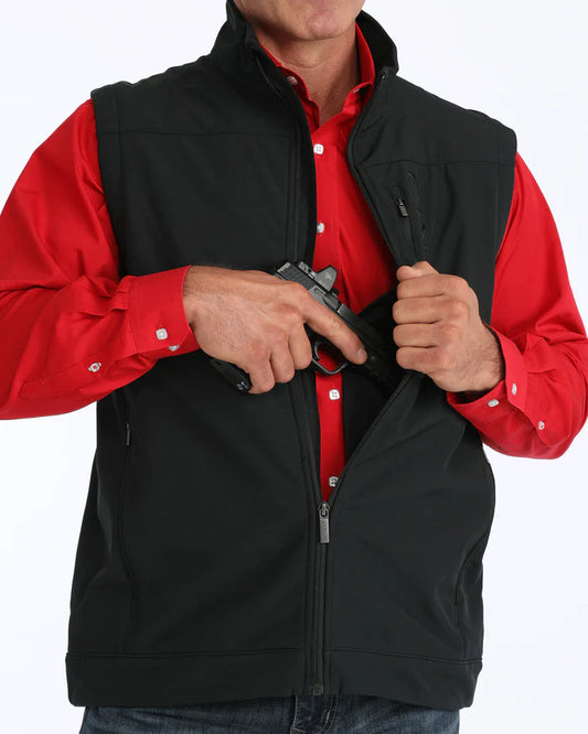 Cinch Men's Concealed Carry Bonded Vest in Black