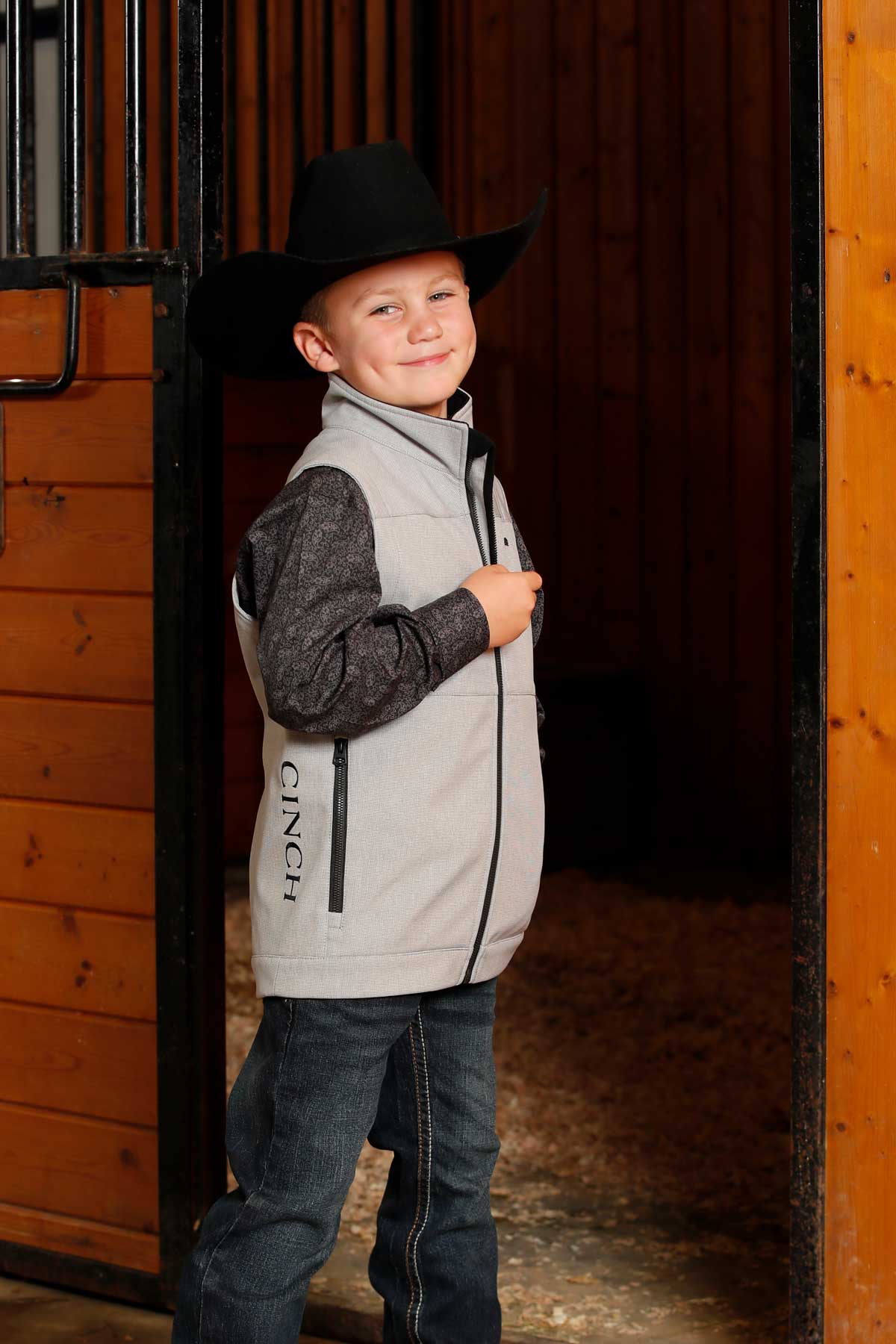 Cinch Boy's Bonded Vest in Gray