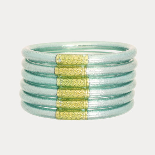 Mint All Weather Bangles® Serenity Prayer - Set of 6