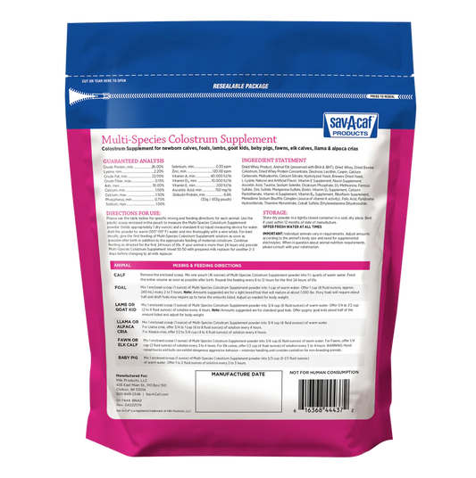 Sav-A-Caf Multi-Species Colostrum Supplement