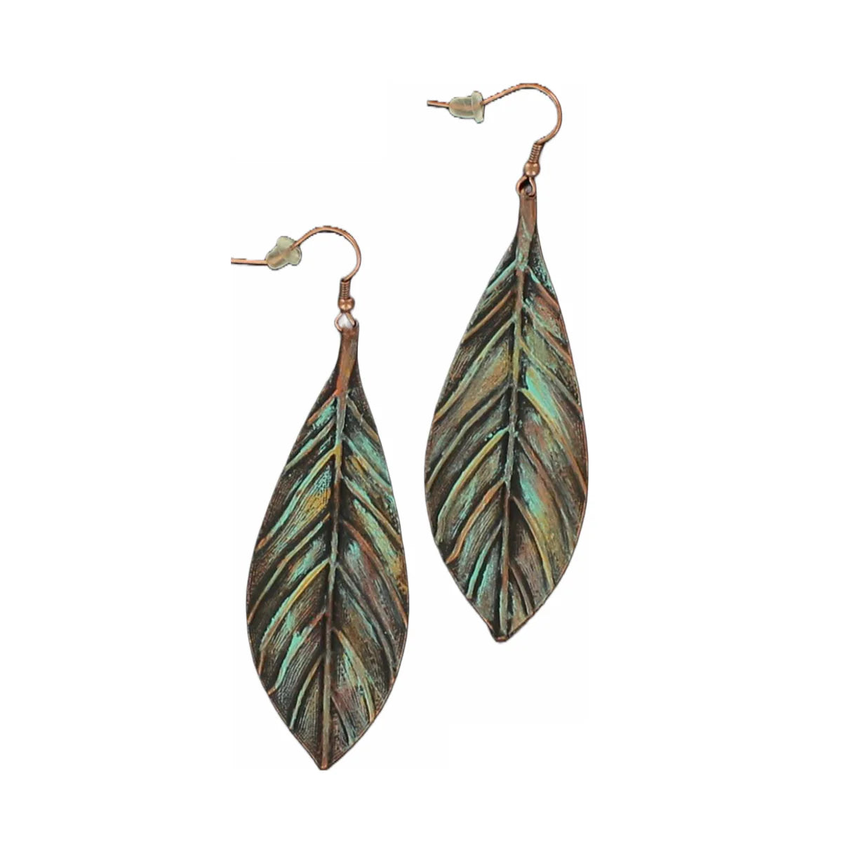 Blazin Roxx Feather Patina Earrings