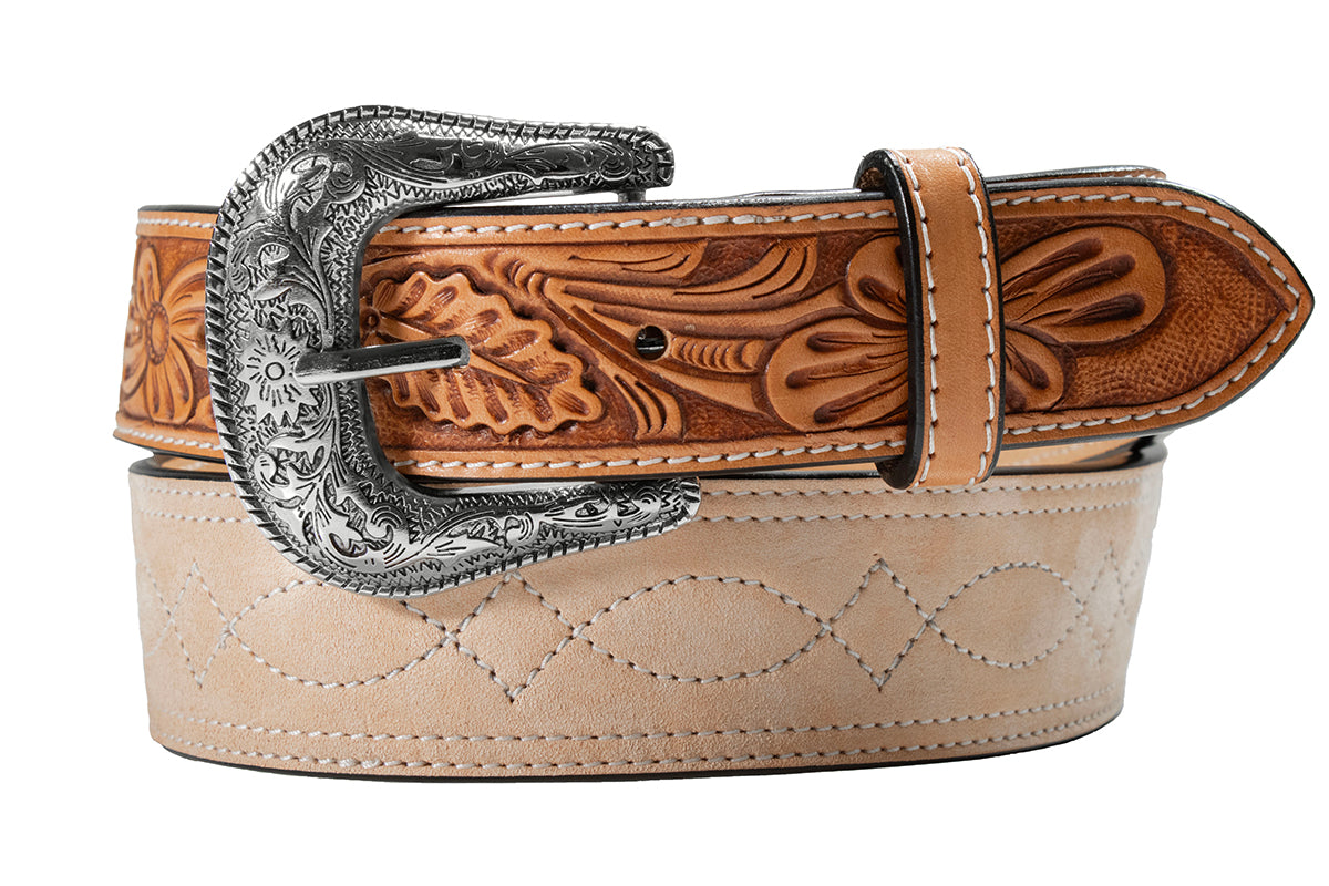 Nocona Natural Roughout Boot Stitch Belt
