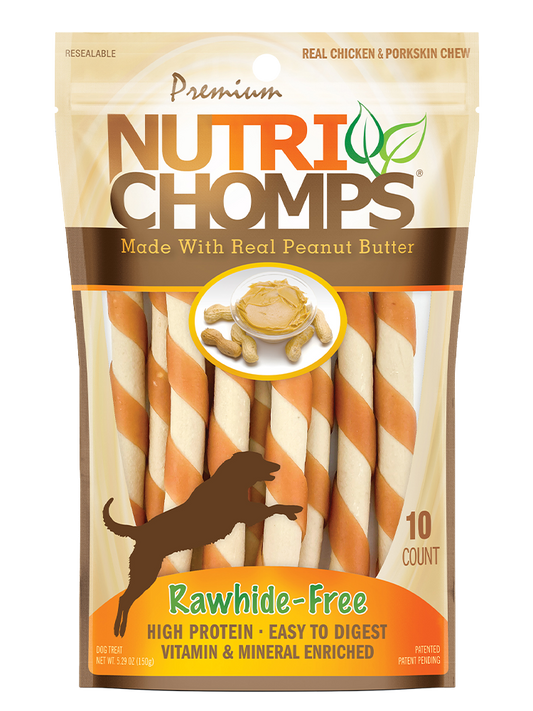 Premium Nutri Chomps Peanut Butter Wrapped Mini Twists