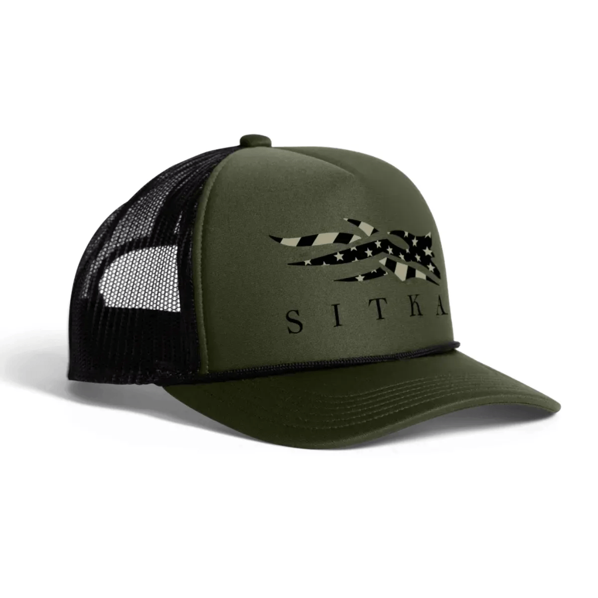 Sitka Icon Flag Hi Pro Foam Trucker in Olive