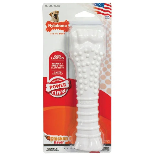 Nylabone Power Chew Textured Knuckle Bone Chew Toy-Chicken