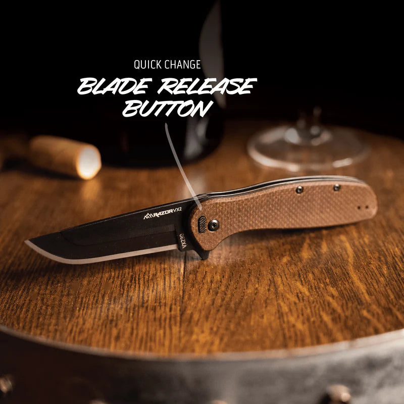 Outdoor Edge Razor VX2 - Brown Micarta