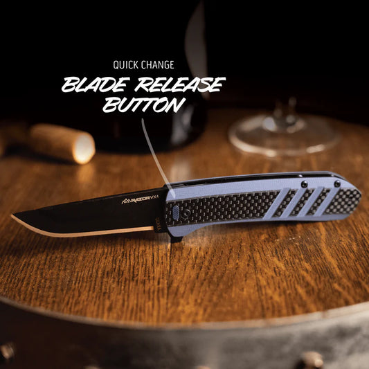 Outdoor Edge Razor VX4 - Blue G10 & Carbon