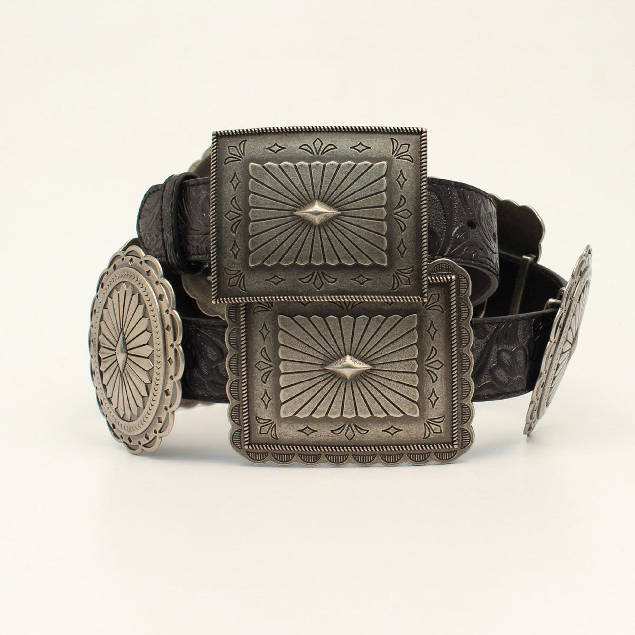 Conch Black and Silver Women\'s Belt BKE Western Concho Belt - Women main image 2