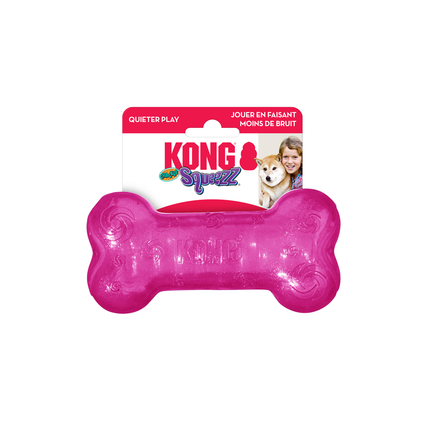 Kong Squeezz Crackle Bone - Medium