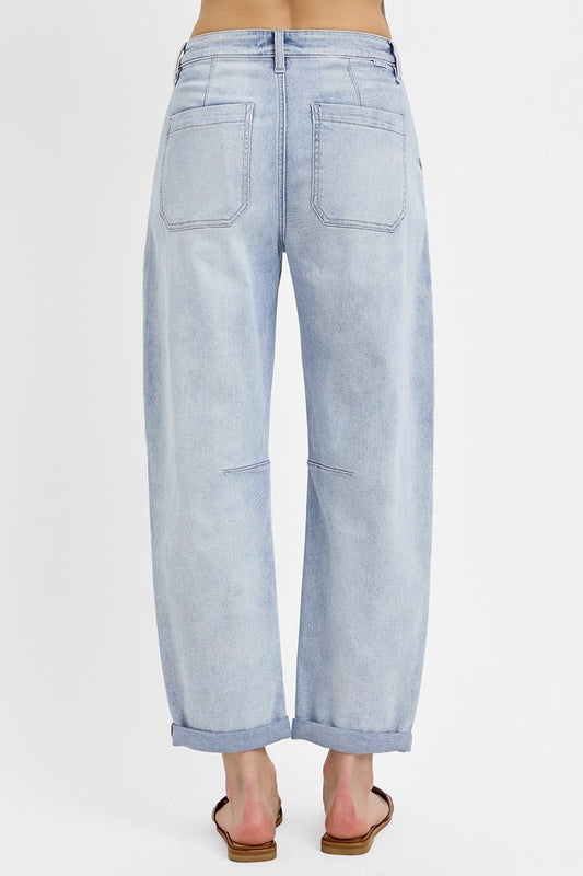 Risen Relaxed Slouchy Patch Pocket Jeans