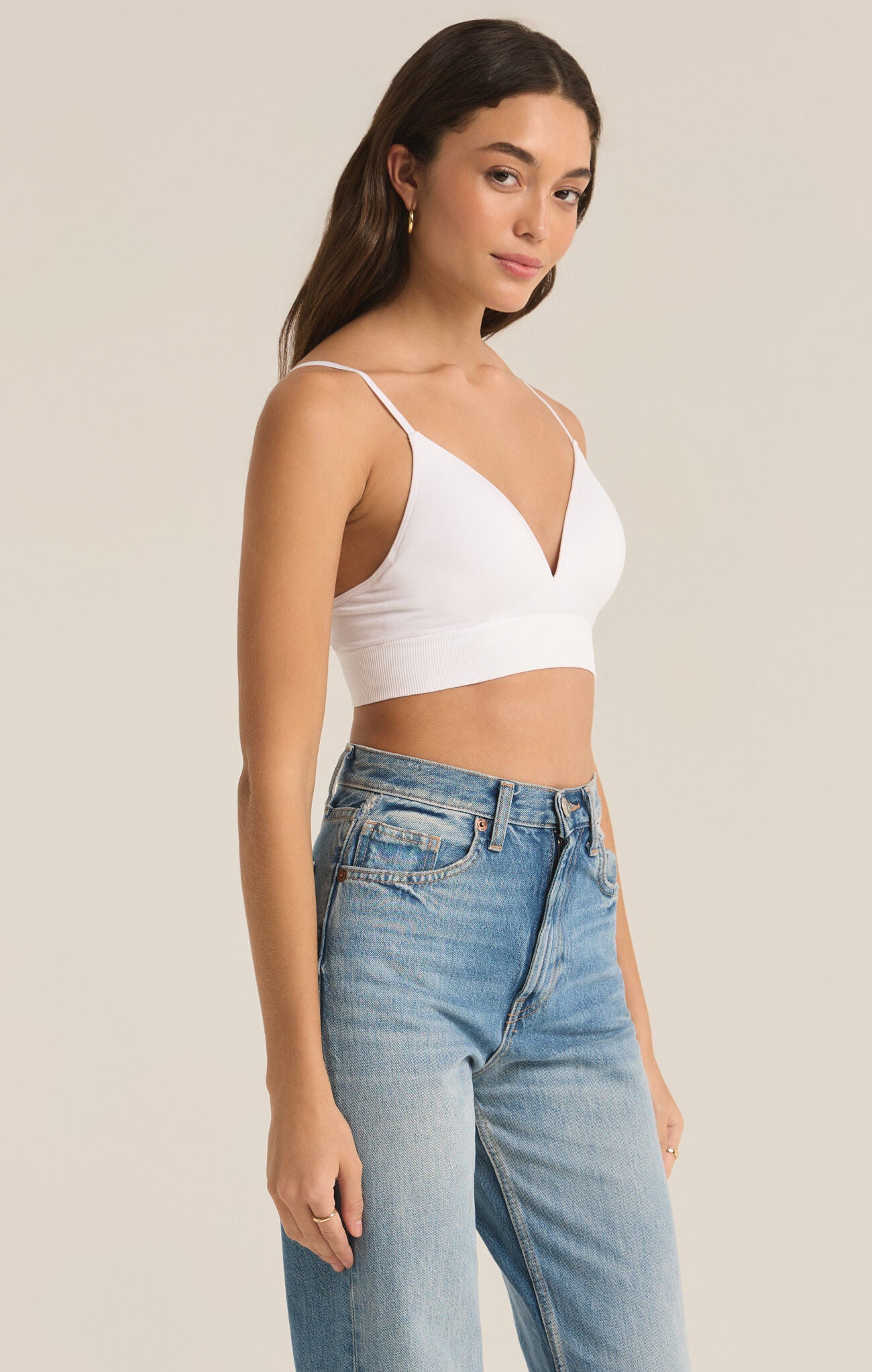 Z Supply Sophia White T-Shirt Bra