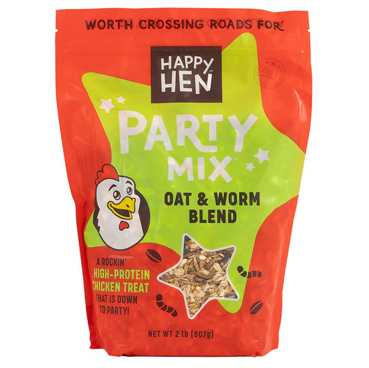 Happy Hen Party Mix Oat and Mealworm Blend