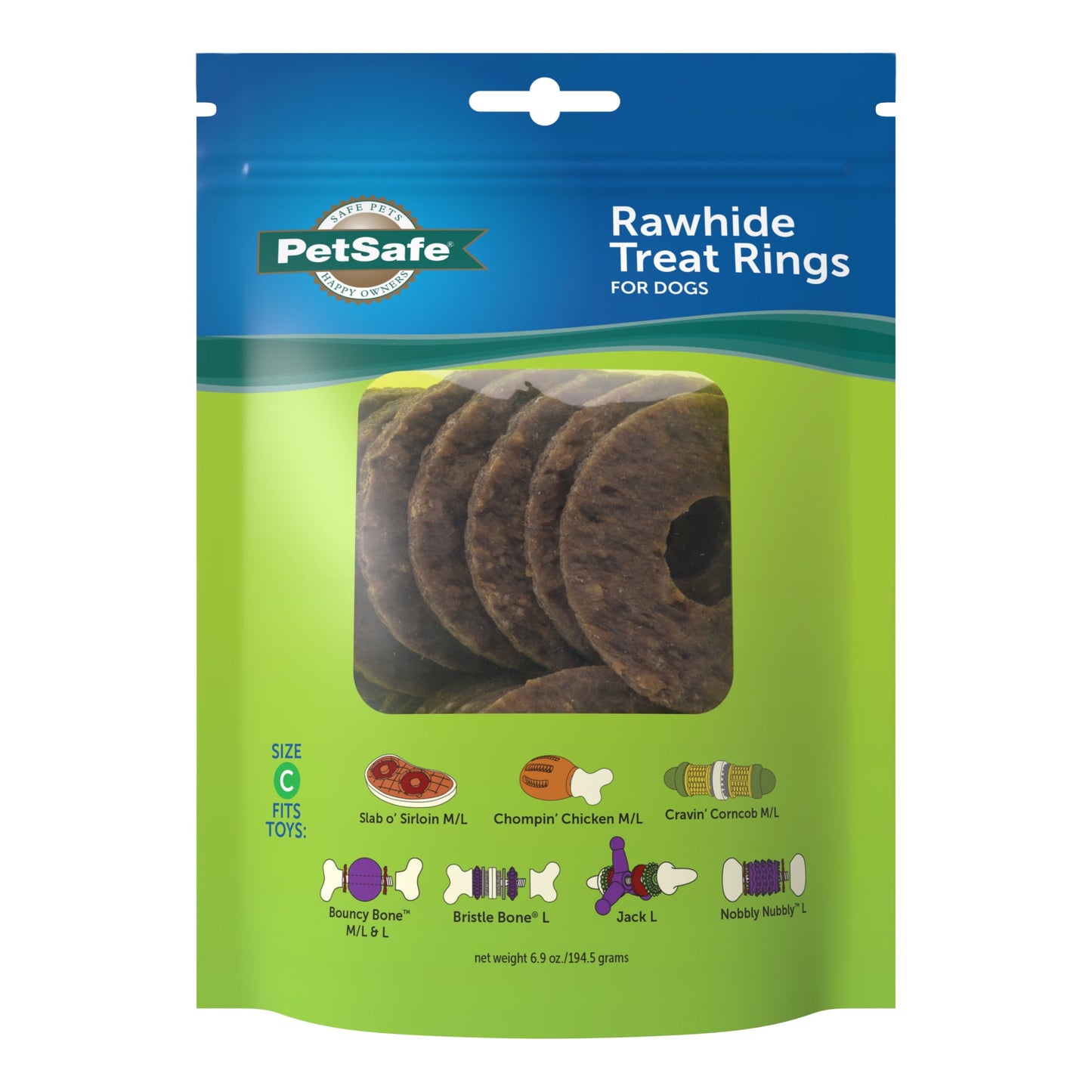 PetSafe Busy Buddy Natural Rawhide Rings