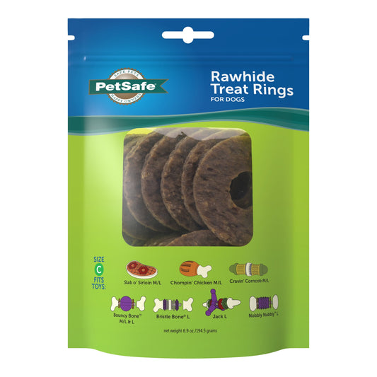PetSafe Busy Buddy Natural Rawhide Rings