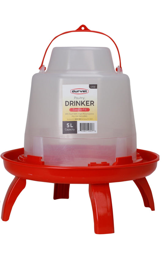 Durvet 5 L Poultry Drinker with Legs
