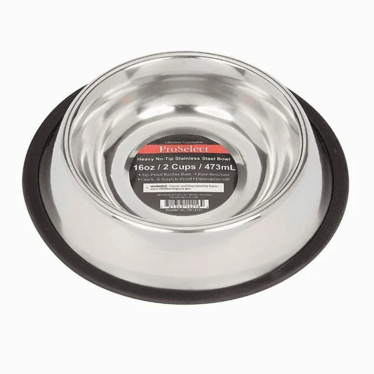 ProSelect X-Super Heavy No-Tip Mirror Pet Bowl