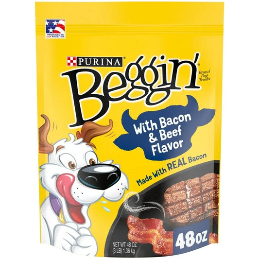 Purina Beggin' Strips Dog Treats-Bacon & Beef Flavors