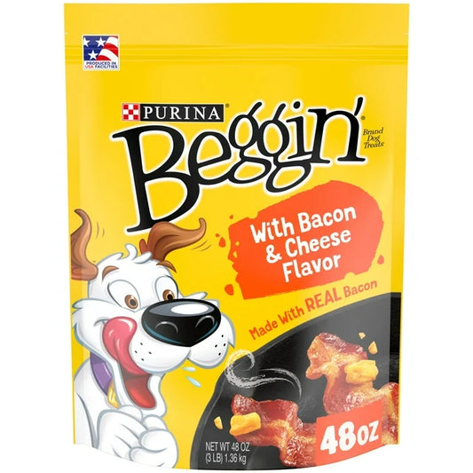 Purina Beggin' Strips Dog Treats-Bacon & Cheese Flavors